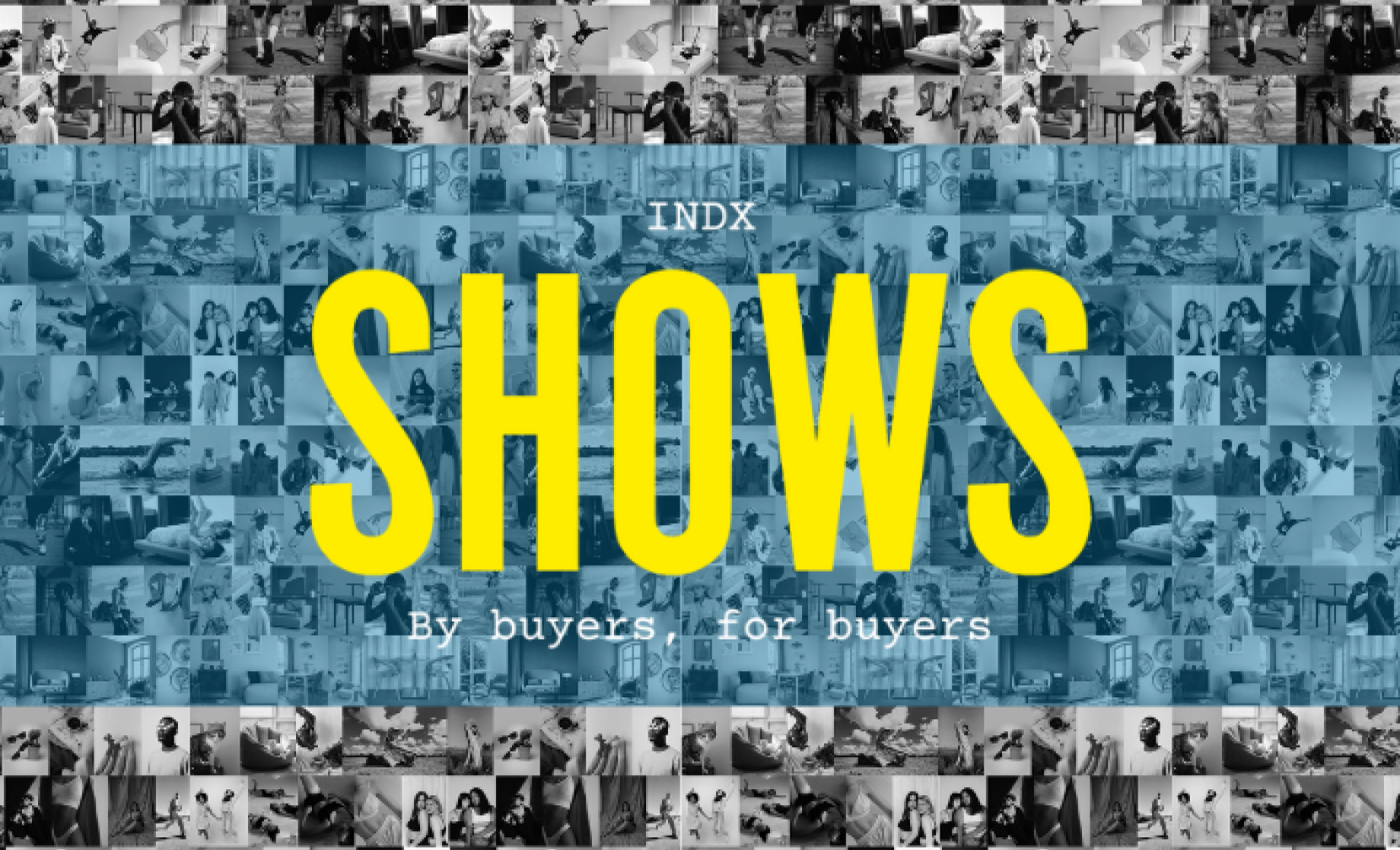 A collage of various black-and-white images featuring people in different settings, overlaid with the text 