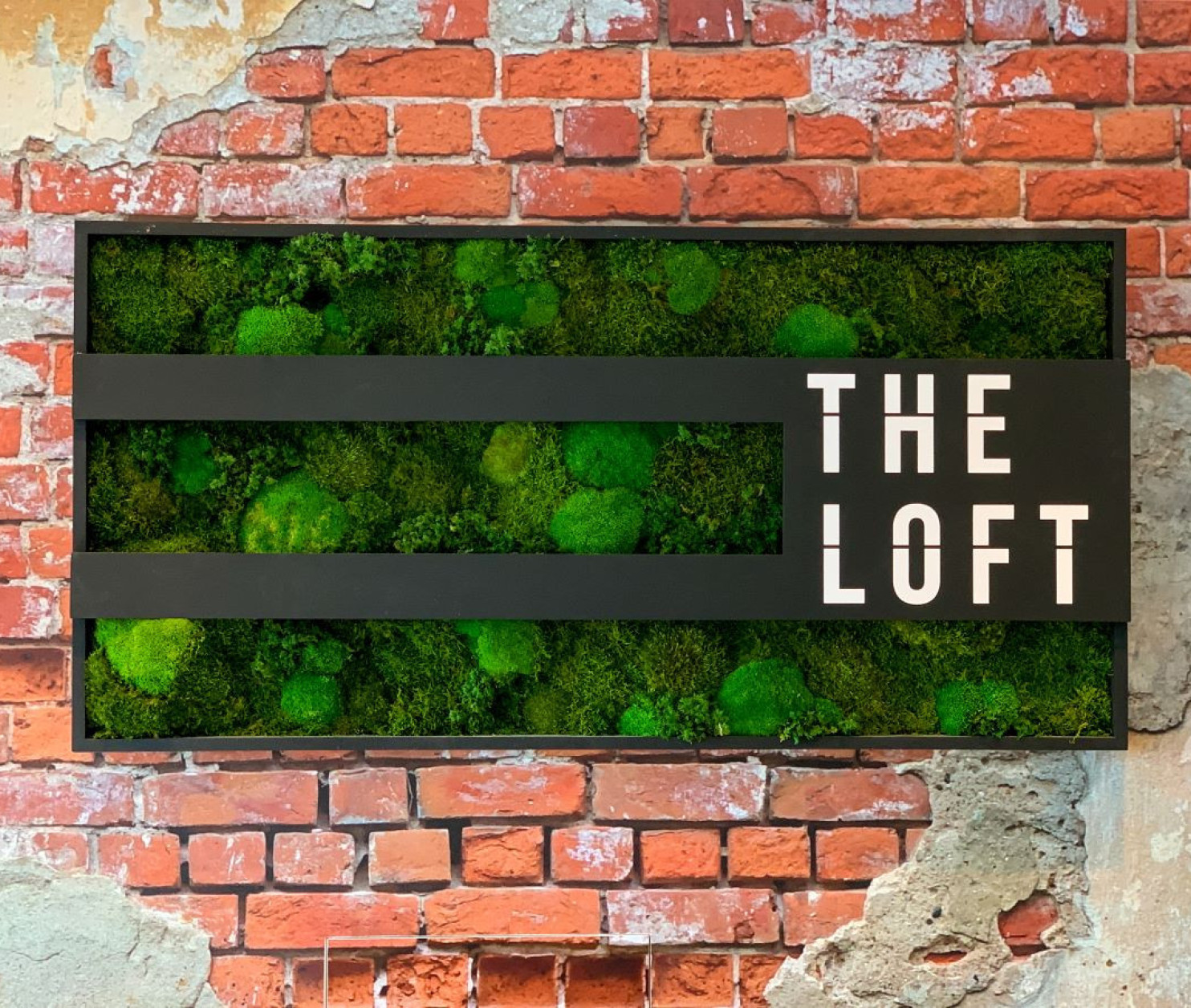 A framed wall display featuring the text 